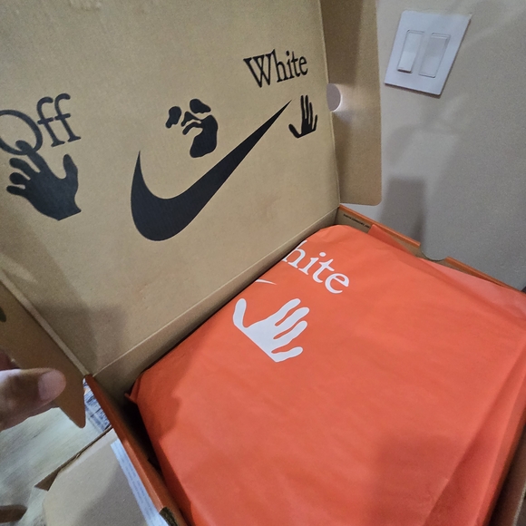 Off White Nike Orange Sneakers Vibrant Design